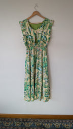 Y.A.S. Palmas Midi Dress Green Tropical Print Size M BNWT RRP $169.95