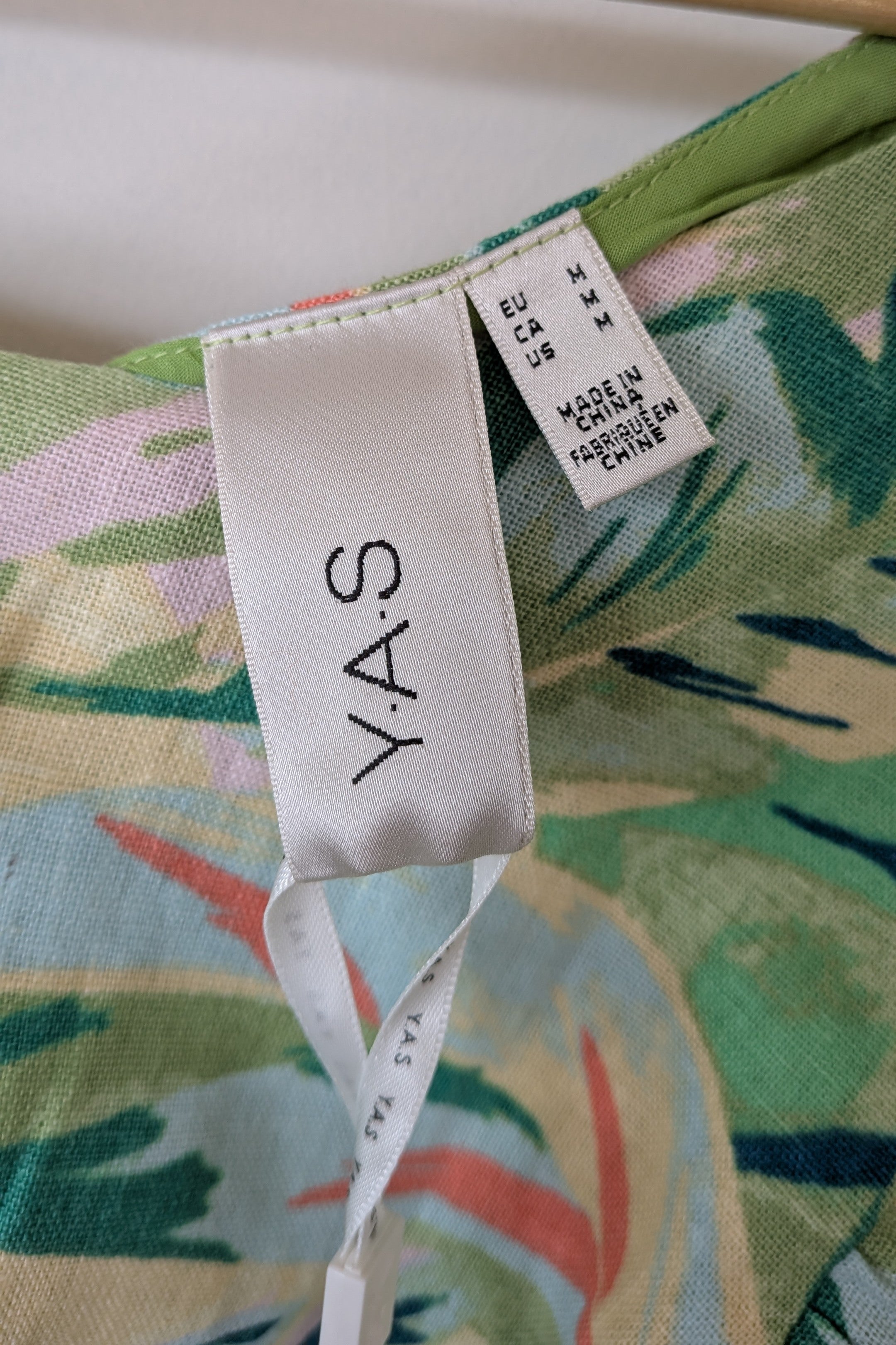 Y.A.S. Palmas Midi Dress Green Tropical Print Size M BNWT RRP $169.95