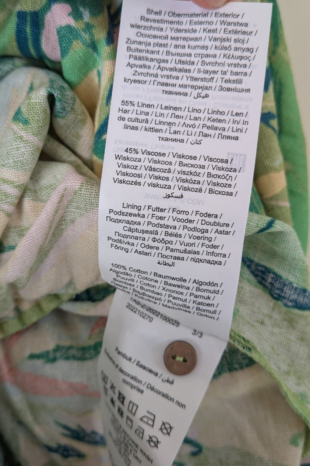 Y.A.S. Palmas Midi Dress Green Tropical Print Size M BNWT RRP $169.95