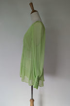 Country Road Soft Tiered Blouse in Dreamy Green Size 10