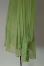 Country Road Soft Tiered Blouse in Dreamy Green Size 10