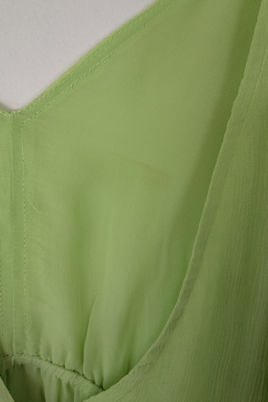 Country Road Soft Tiered Blouse in Dreamy Green Size 10