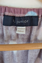 lj junior Plum Polka Dot Puff Sleeve Cotton Top Size 10 (Made in Tasmania)