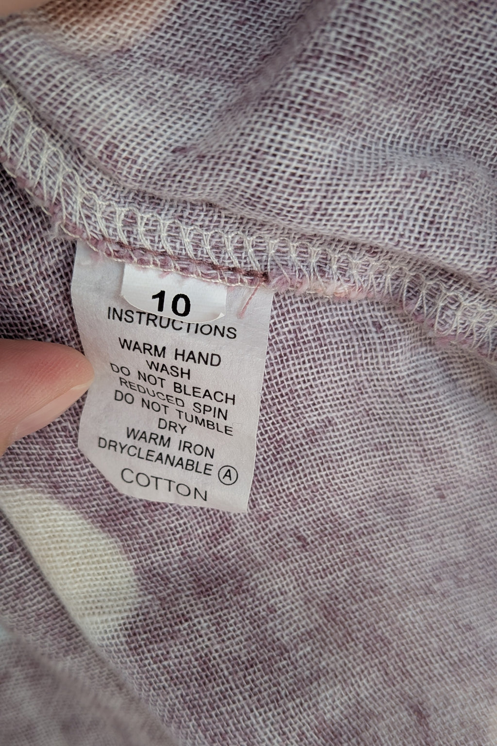 lj junior Plum Polka Dot Puff Sleeve Cotton Top Size 10 (Made in Tasmania)