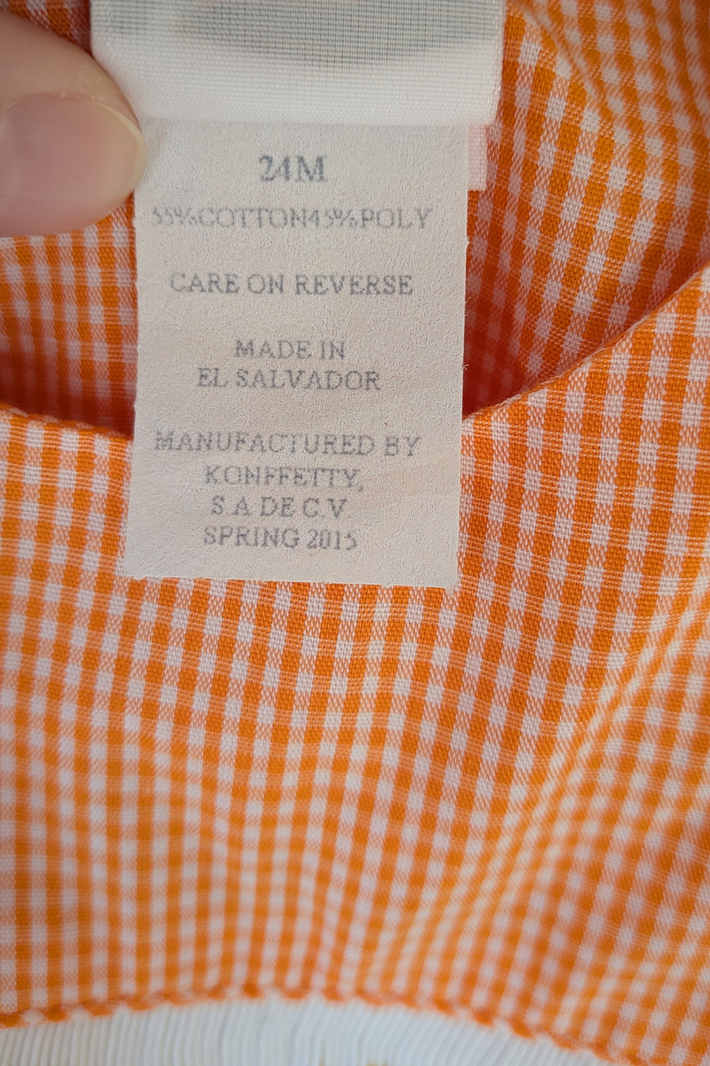 Smocked Giraffe Orange Checked Under The Sea Bubble Romper Size 2