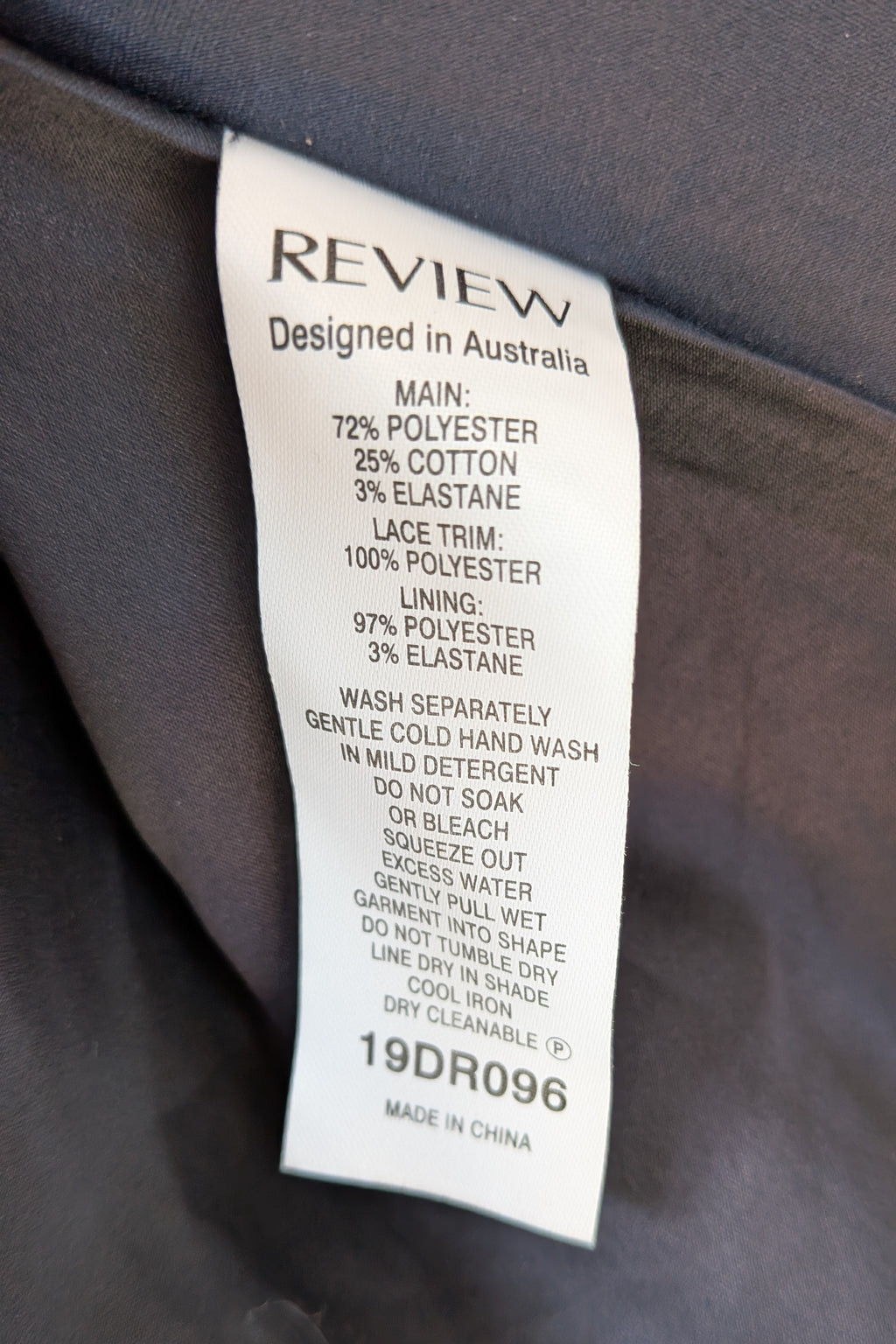 Review Midnight Dahlia Dress in Navy Size 10