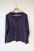 Country Road Compact Knit Polo in Eggplant Size L