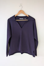 Country Road Compact Knit Polo in Eggplant Size L