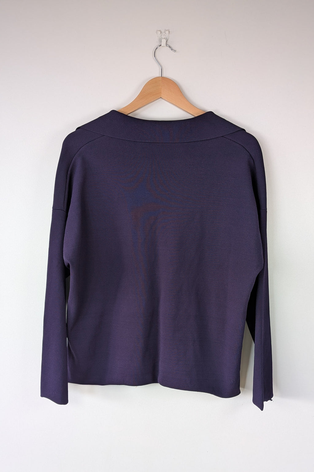 Country Road Compact Knit Polo in Eggplant Size L