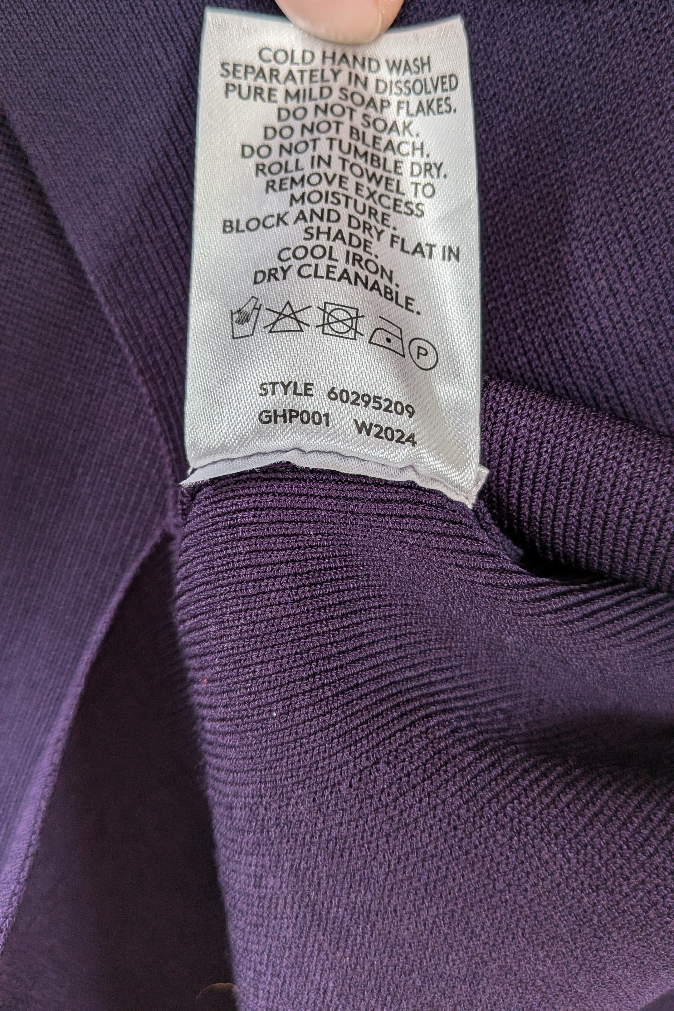 Country Road Compact Knit Polo in Eggplant Size L