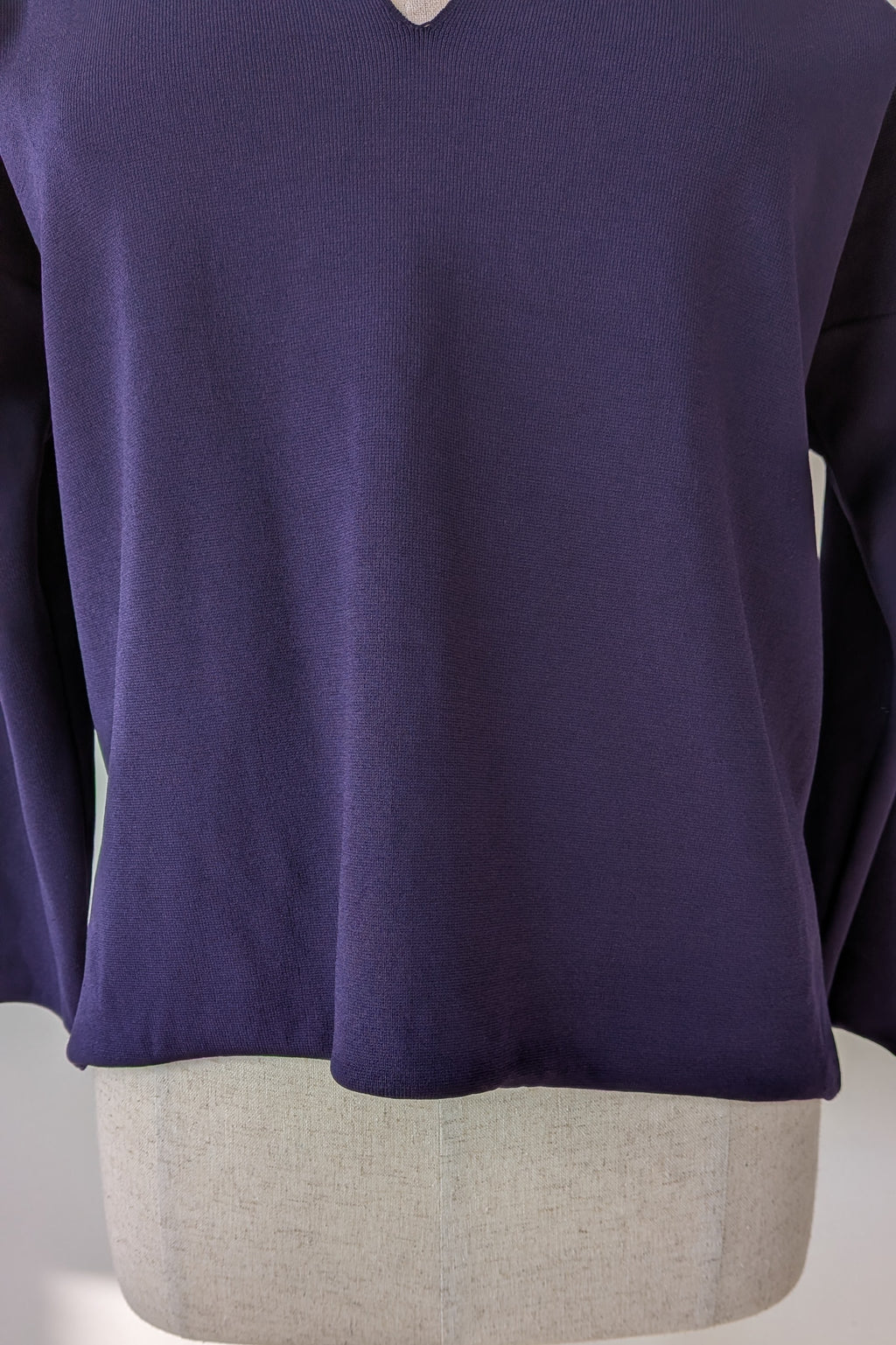 Country Road Compact Knit Polo in Eggplant Size L