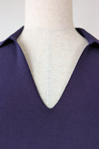 Country Road Compact Knit Polo in Eggplant Size L