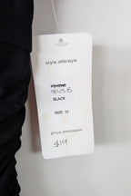 Vintage Y2K Face Off Black Ruched Midi Dress Size 12 BNWT
