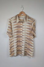 VRG GRL Heat Wave Linen Button Up Shirt Size 8 BNWT