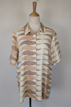 VRG GRL Heat Wave Linen Button Up Shirt Size 8 BNWT