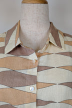 VRG GRL Heat Wave Linen Button Up Shirt Size 8 BNWT