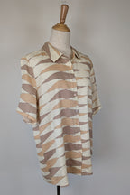 VRG GRL Heat Wave Linen Button Up Shirt Size 8 BNWT