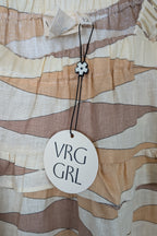 VRG GRL Malia Linen Smock Mini Dress Size 12 BNWT RRP $180