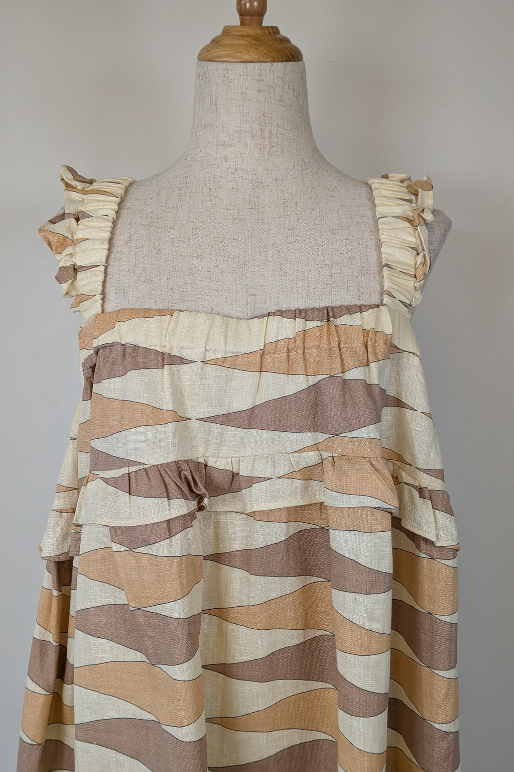 VRG GRL Malia Linen Smock Mini Dress Size 12 BNWT RRP $180
