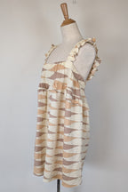 VRG GRL Malia Linen Smock Mini Dress Size 12 BNWT RRP $180