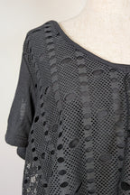 Taking Shape Black Wicker Asymmetrical Tunic Size XS BNWT RRP $109.95