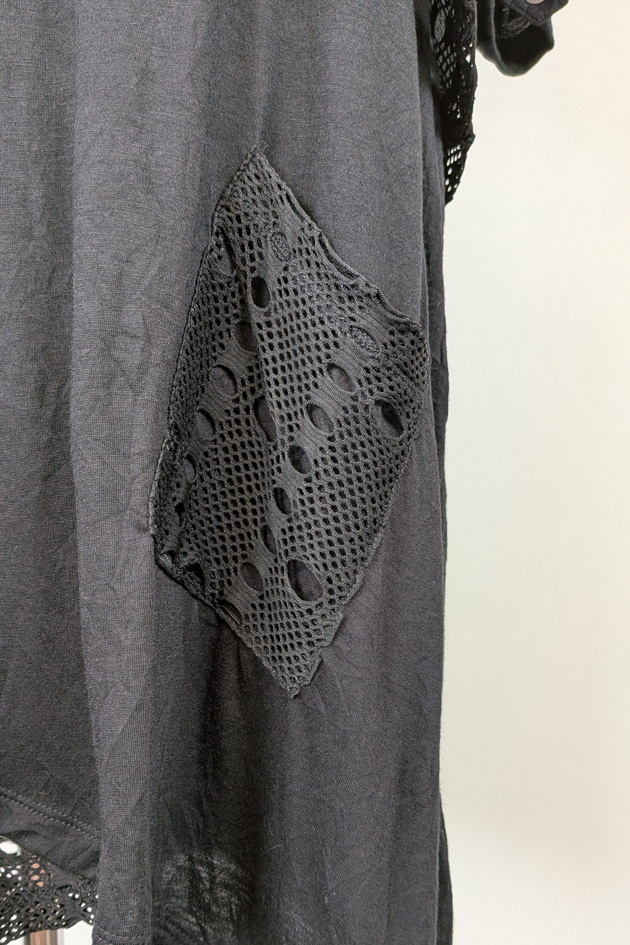 TS Black Wicker Asymmetrical Tunic Size XS Brand New With Tags RRP $109.95