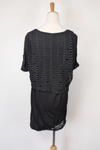 Taking Shape Black Wicker Asymmetrical Tunic Size XS BNWT RRP $109.95