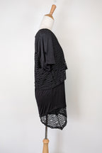 Taking Shape Black Wicker Asymmetrical Tunic Size XS BNWT RRP $109.95