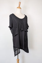 Taking Shape Black Wicker Asymmetrical Tunic Size XS BNWT RRP $109.95
