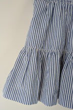 Polo Ralph Lauren Blue White Stripe Tiered Skirt Size 3 BNWT RRP $109