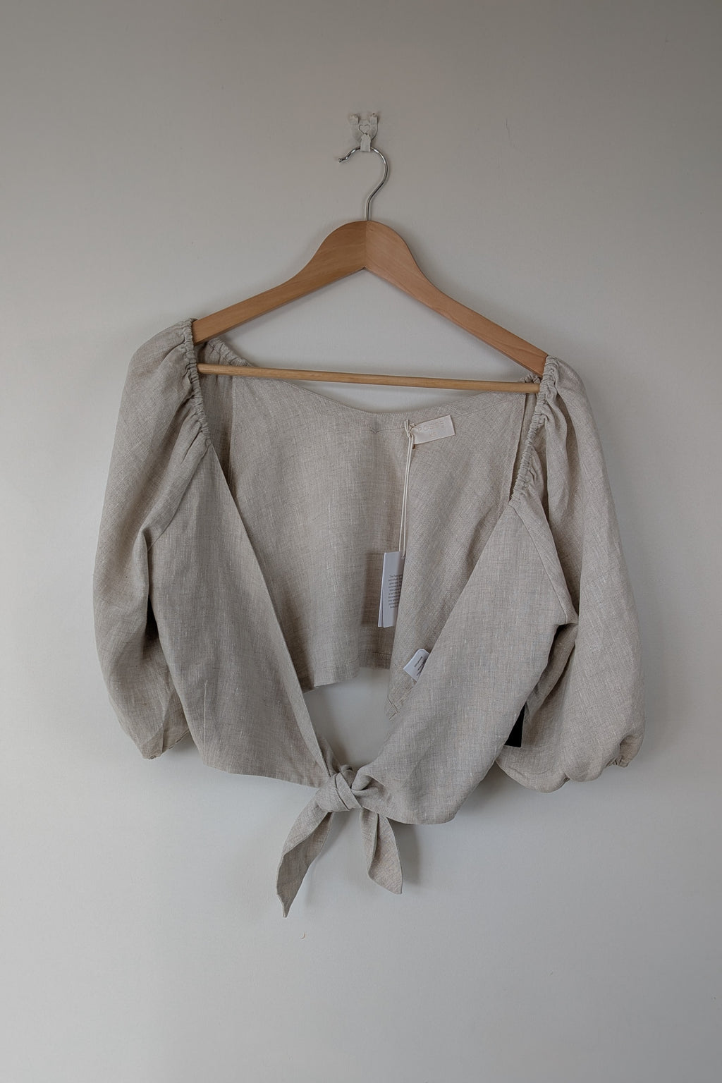 Posse Mia Linen Top in Natural Size XS BNWT