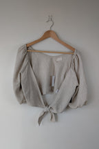Posse Mia Linen Top in Natural Size XS BNWT