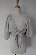 Posse Mia Linen Top in Natural Size XS BNWT