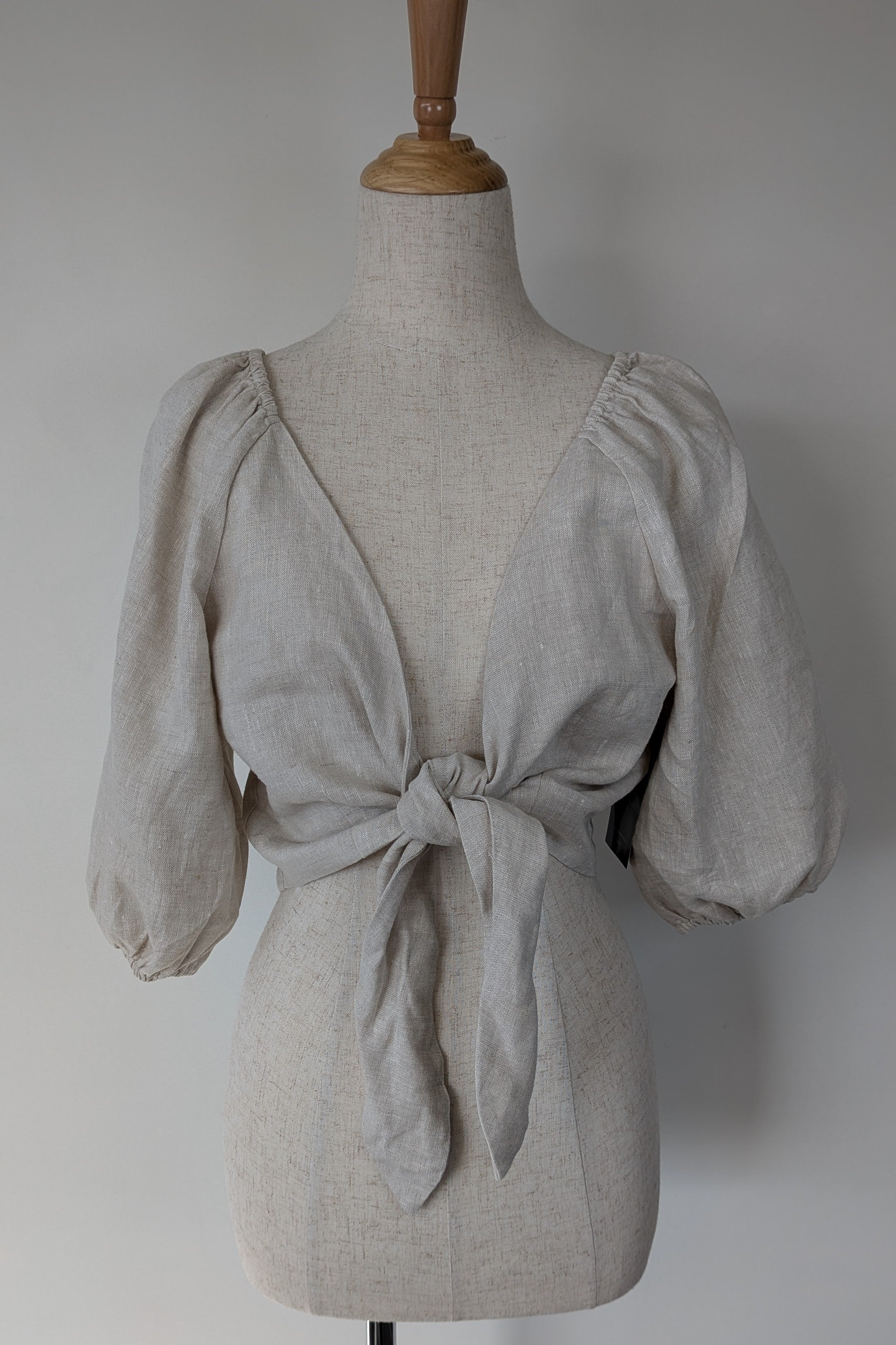 Posse Mia Linen Top in Natural Size XS Brand New With Tags