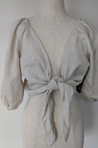 Posse Mia Linen Top in Natural Size XS BNWT