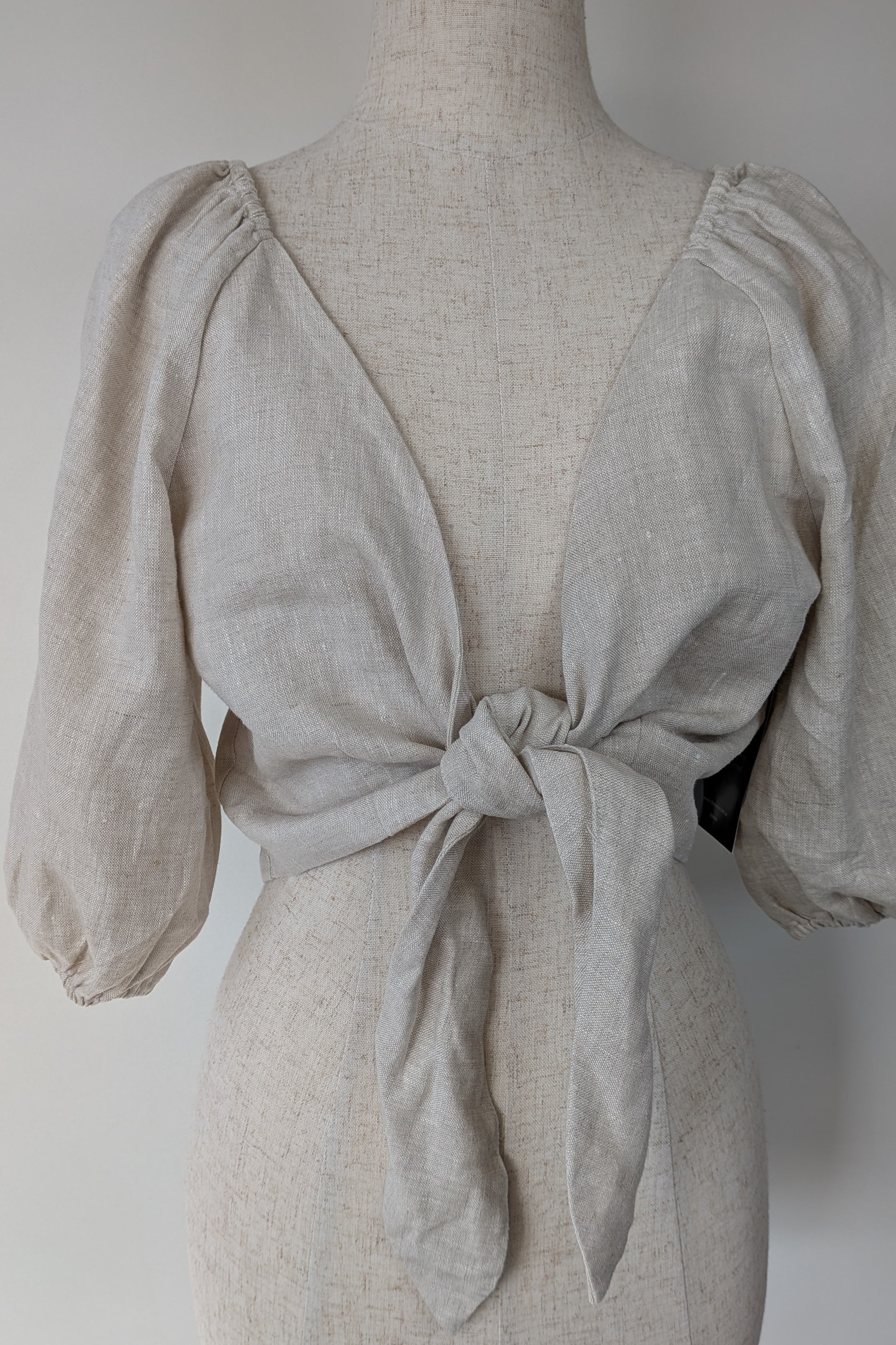 Posse Mia Linen Top in Natural Size XS Brand New With Tags