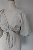 Posse Mia Linen Top in Natural Size XS BNWT