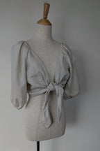Posse Mia Linen Top in Natural Size XS BNWT