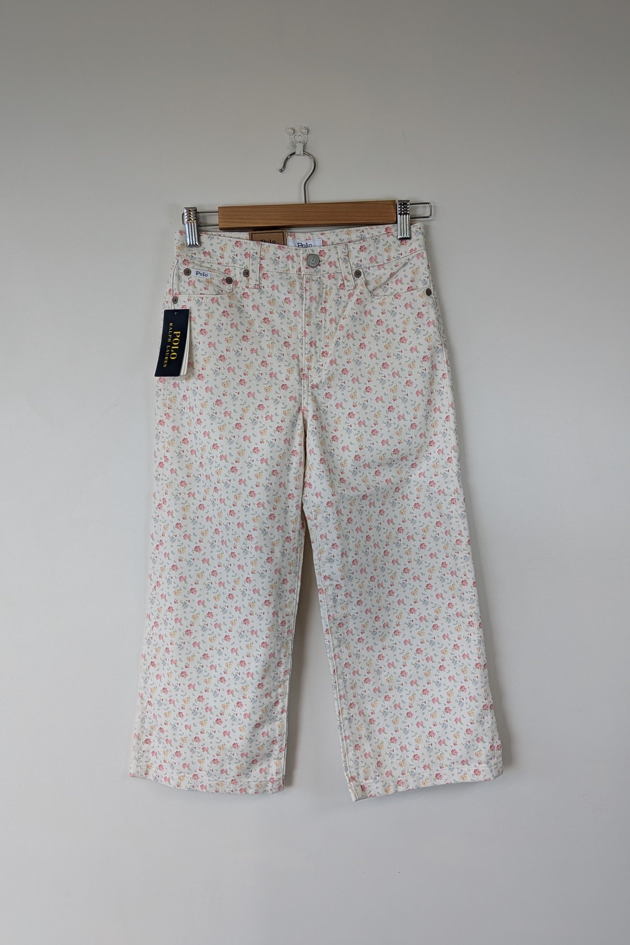 Polo Ralph Lauren Cottage Classics Floral Wide Leg Crop Jean Size 10 BNWT RRP $399