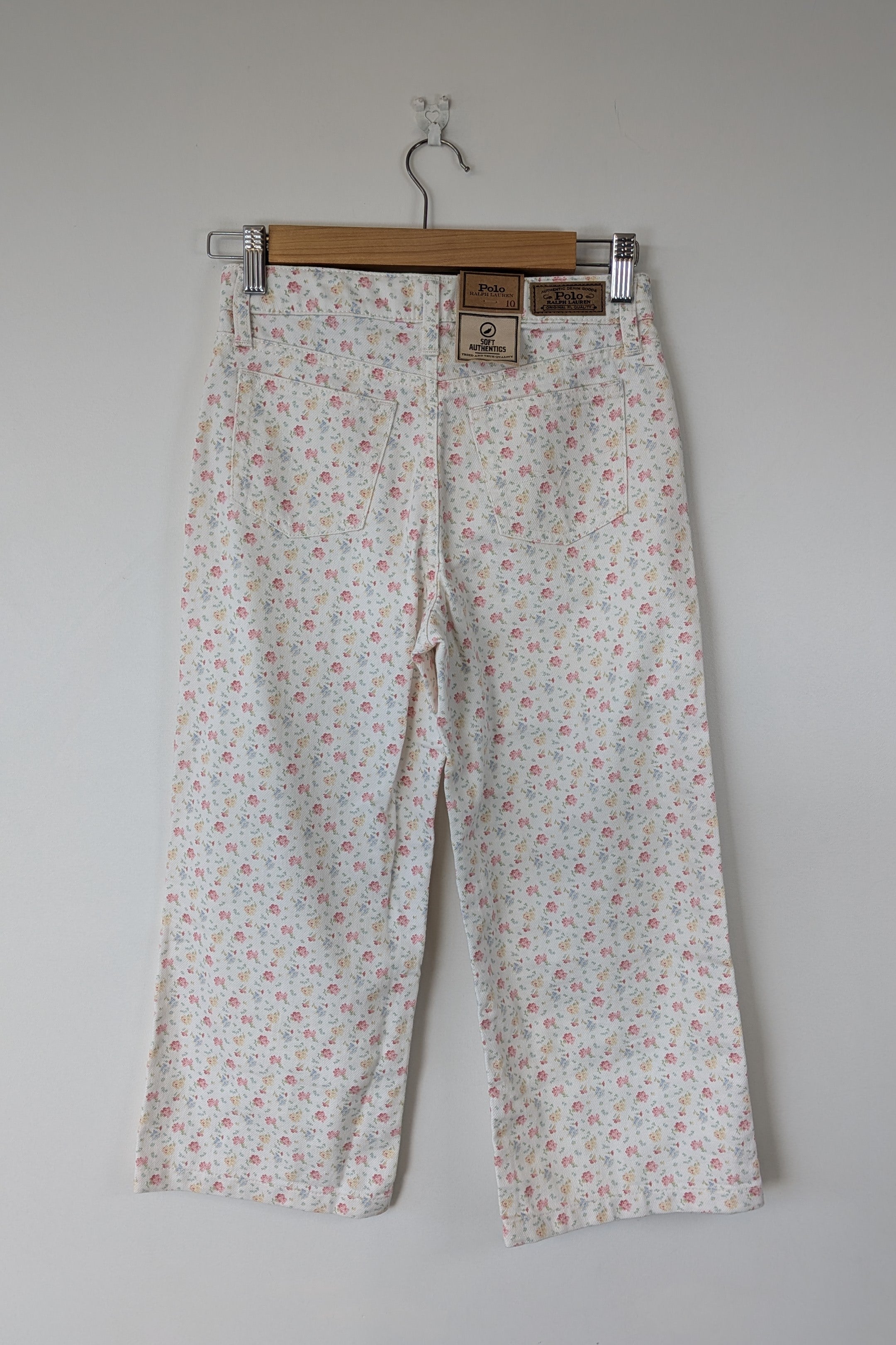 Polo Ralph Lauren Cottage Classics Floral Wide Leg Crop Jean Size 10 BNWT RRP $399