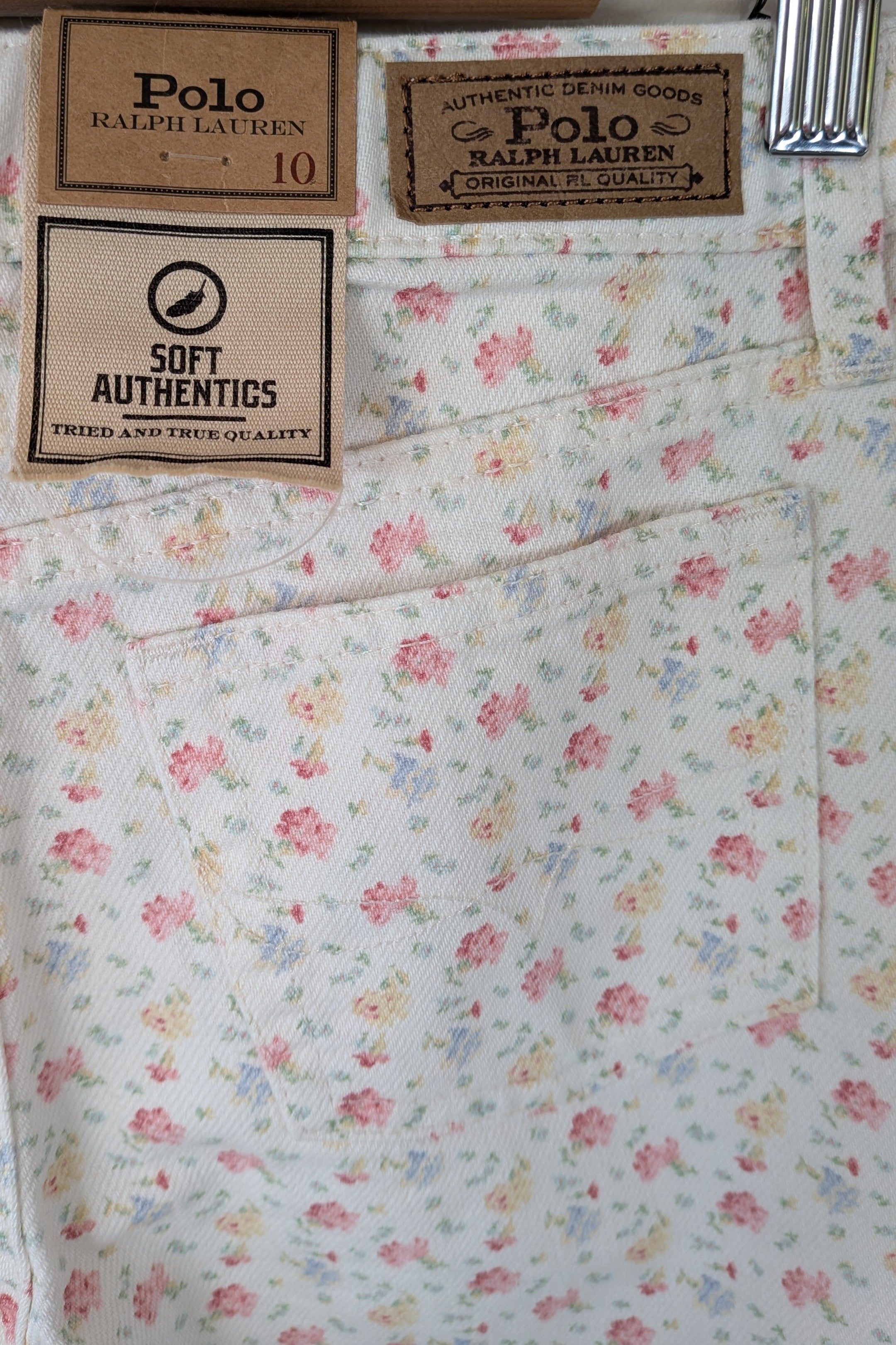 Polo Ralph Lauren Cottage Classics Floral Wide Leg Crop Jean Size 10 BNWT RRP $399