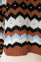 New U Collection Zig Zag Chunky Knit Wool Blend Jumper Size M/L BNWT RRP $69.95