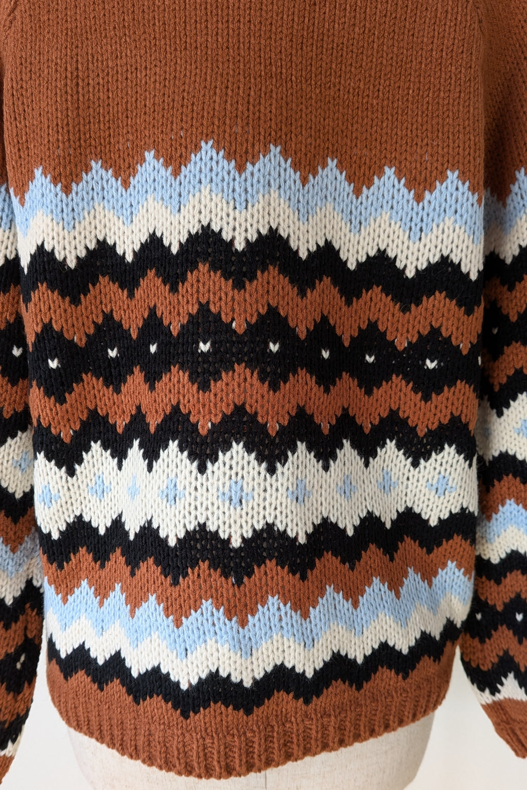 New U Collection Zig Zag Chunky Knit Wool Blend Jumper Size M/L BNWT RRP $69.95