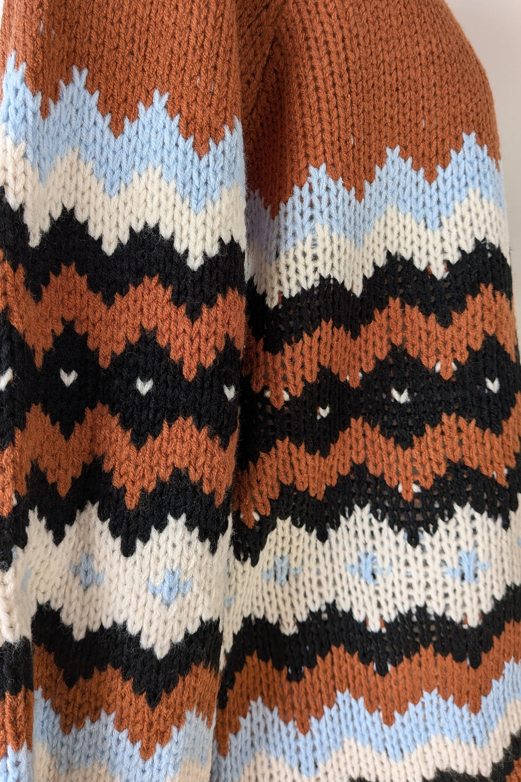New U Collection Zig Zag Chunky Knit Wool Blend Jumper Size M/L BNWT RRP $69.95