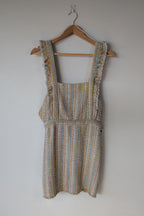 Zara Pastel Tweed Pinafore Mini Dress Size S BNWT RRP $69.95