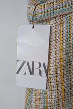 Zara Pastel Tweed Pinafore Mini Dress Size S BNWT RRP $69.95