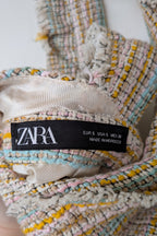 Zara Pastel Tweed Pinafore Mini Dress Size S BNWT RRP $69.95