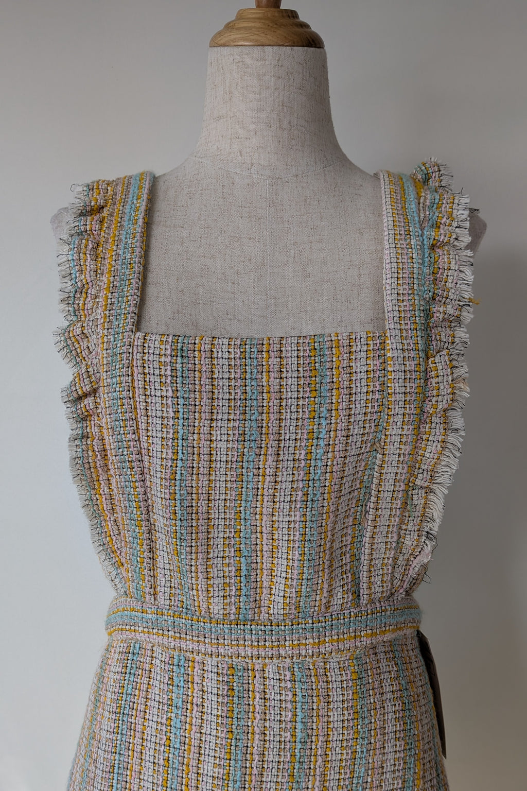 Zara Pastel Tweed Pinafore Mini Dress Size S BNWT RRP $69.95