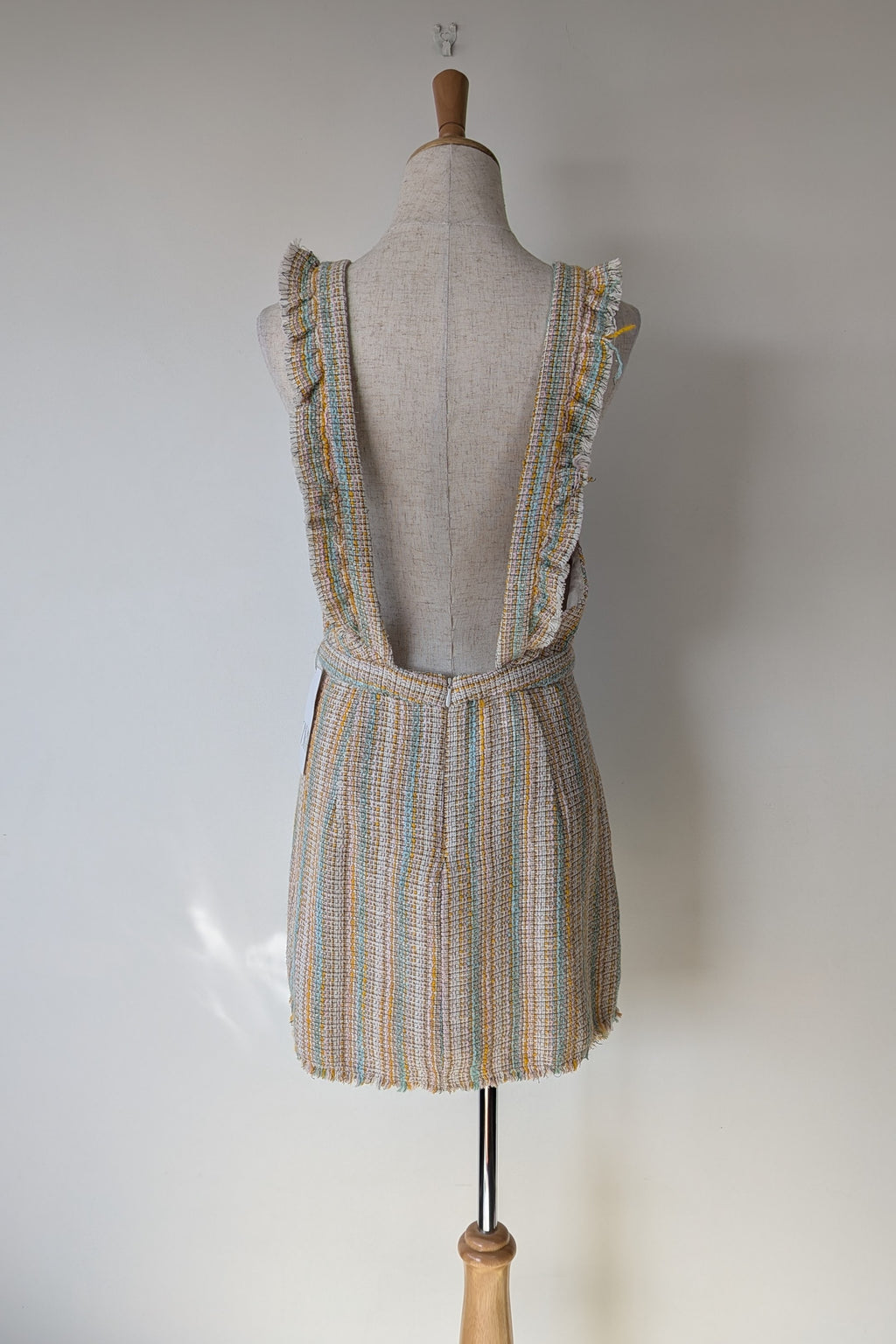 Zara Pastel Tweed Pinafore Mini Dress Size S BNWT RRP $69.95