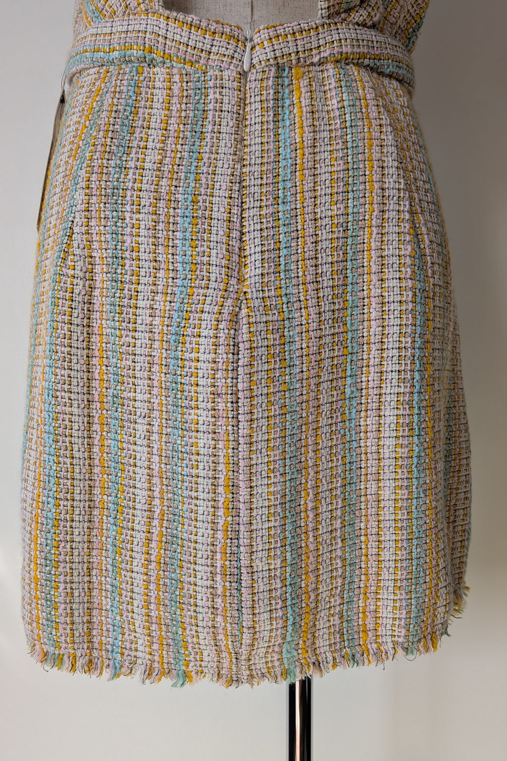 Zara Pastel Tweed Pinafore Mini Dress Size S BNWT RRP $69.95